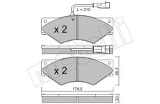 Sada brzdových destiček, kotoučová brzda METELLI 22-0849-1