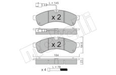 Sada brzdových destiček, kotoučová brzda METELLI 22-0851-1