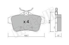 Sada brzdových destiček, kotoučová brzda METELLI 22-0855-0