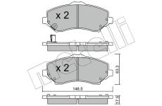 Sada brzdových destiček, kotoučová brzda METELLI 22-0862-0