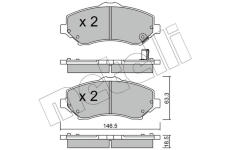 Sada brzdových destiček, kotoučová brzda METELLI 22-0862-1