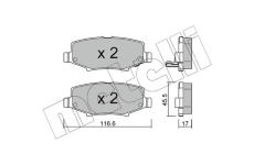 Sada brzdových destiček, kotoučová brzda METELLI 22-0863-0