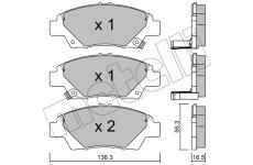 Sada brzdových destiček, kotoučová brzda METELLI 22-0865-0