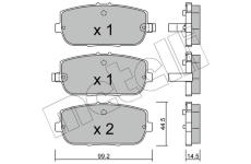 Sada brzdových destiček, kotoučová brzda METELLI 22-0871-0