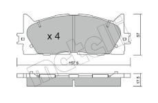 Sada brzdových platničiek kotúčovej brzdy METELLI 22-0882-0