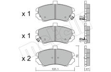 Sada brzdových destiček, kotoučová brzda METELLI 22-0884-0