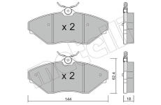 Sada brzdových destiček, kotoučová brzda METELLI 22-0887-0