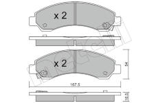 Sada brzdových destiček, kotoučová brzda METELLI 22-0888-0