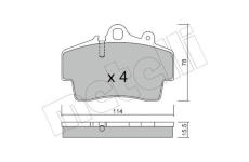 Sada brzdových destiček, kotoučová brzda METELLI 22-0891-0