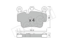 Sada brzdových destiček, kotoučová brzda METELLI 22-0892-0