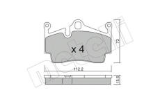 Sada brzdových destiček, kotoučová brzda METELLI 22-0894-0