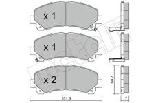 Sada brzdových destiček, kotoučová brzda METELLI 22-0902-0