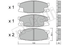 Sada brzdových destiček, kotoučová brzda METELLI 22-0909-0