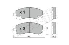 Sada brzdových destiček, kotoučová brzda METELLI 22-0911-0