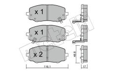 Sada brzdových destiček, kotoučová brzda METELLI 22-0912-0