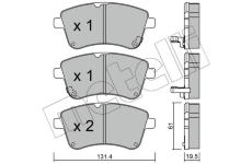 Sada brzdových platničiek kotúčovej brzdy METELLI 22-0913-0