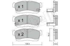 Sada brzdových destiček, kotoučová brzda METELLI 22-0914-0