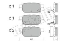 Sada brzdových destiček, kotoučová brzda METELLI 22-0915-0