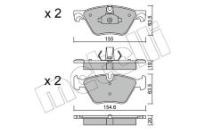 Sada brzdových destiček, kotoučová brzda METELLI 22-0917-0