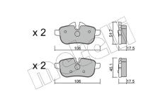 Sada brzdových platničiek kotúčovej brzdy METELLI 22-0919-0