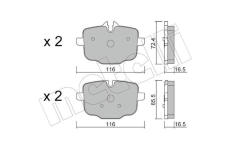 Sada brzdových platničiek kotúčovej brzdy METELLI 22-0921-1