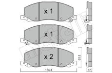 Sada brzdových destiček, kotoučová brzda METELLI 22-0923-0