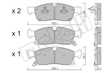 Sada brzdových destiček, kotoučová brzda METELLI 22-0927-2