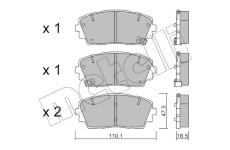 Sada brzdových destiček, kotoučová brzda METELLI 22-0941-0