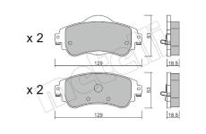 Sada brzdových destiček, kotoučová brzda METELLI 22-0949-0