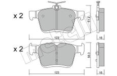 Sada brzdových platničiek kotúčovej brzdy METELLI 22-0951-0