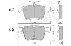 Sada brzdových platničiek kotúčovej brzdy METELLI 22-0951-2