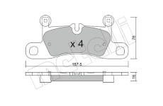 Sada brzdových destiček, kotoučová brzda METELLI 22-0958-1