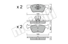 Sada brzdových platničiek kotúčovej brzdy METELLI 22-0962-0