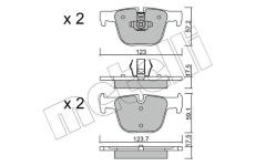 Sada brzdových destiček, kotoučová brzda METELLI 22-0963-0