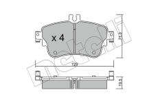 Sada brzdových destiček, kotoučová brzda METELLI 22-0964-0