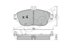 Sada brzdových destiček, kotoučová brzda METELLI 22-0965-0
