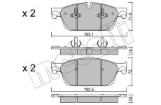 Sada brzdových destiček, kotoučová brzda METELLI 22-0967-0