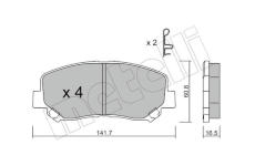Sada brzdových destiček, kotoučová brzda METELLI 22-0969-0