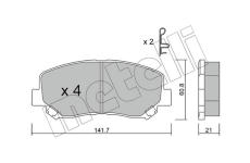 Sada brzdových destiček, kotoučová brzda METELLI 22-0969-1