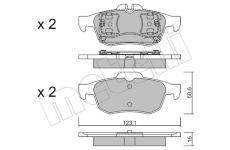 Sada brzdových destiček, kotoučová brzda METELLI 22-0974-0