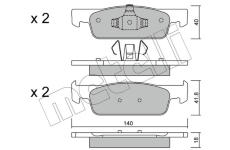 Sada brzdových destiček, kotoučová brzda METELLI 22-0975-0