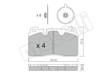 Sada brzdových destiček, kotoučová brzda METELLI 22-0979-0-141