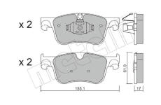 Sada brzdových destiček, kotoučová brzda METELLI 22-0984-0
