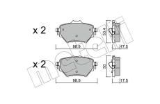 Sada brzdových platničiek kotúčovej brzdy METELLI 22-0987-0