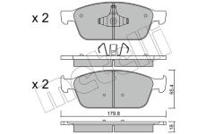 Sada brzdových destiček, kotoučová brzda METELLI 22-0989-0