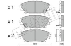 Sada brzdových destiček, kotoučová brzda METELLI 22-0992-0