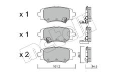 Sada brzdových platničiek kotúčovej brzdy METELLI 22-0993-0