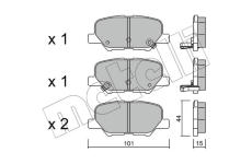Sada brzdových platničiek kotúčovej brzdy METELLI 22-0995-0