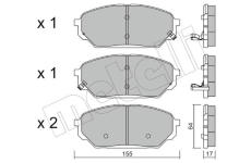 Sada brzdových destiček, kotoučová brzda METELLI 22-0999-0