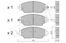 Sada brzdových destiček, kotoučová brzda METELLI 22-1008-0